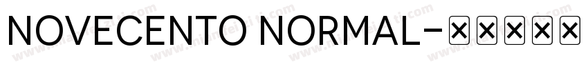 Novecento Normal字体转换